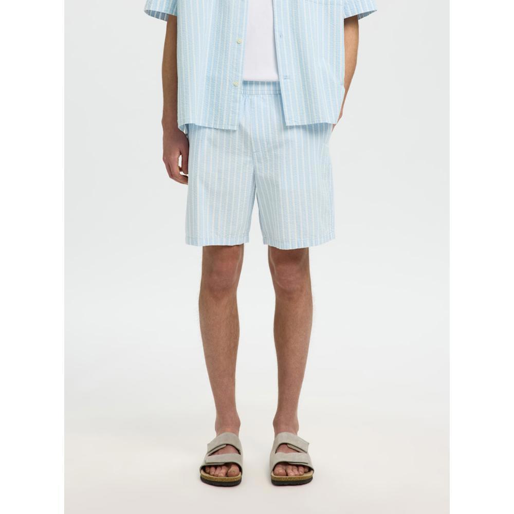 Selected Reg Stuart Seersucker Shorts